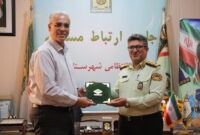 دیدار مهندس انصاری مدیر عامل شرکت مخازن سبز با فرمانده انتظامی شهرستان عسلویه /تأکید مدیرعامل شرکت مخازن سبز بر نقش محوری امنیت در توسعه صنعتی